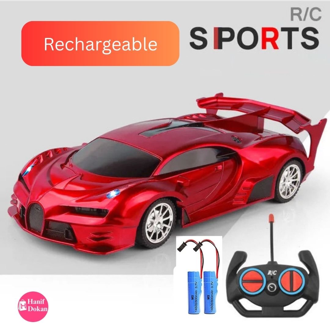 রিচার্জেবল R/C স্পোর্টস কার টয় – ডাবল ব্যাটারি রিমোট কন্ট্রোল গাড়ি